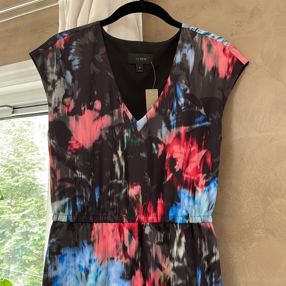 NWT J.Crew Drapey Side Slit Dress in Floral Splash - Picture 5 of 10